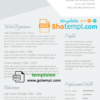 editable template, Modern Curriculum Vitae (CV) template in WORD format