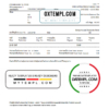 editable template, Thailand Bangkok bank account statement template in Word and PDF format