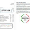 editable template, USA California Varo bank statement template in Word and PDF format, 2 pages