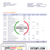 editable template, Brazil Itau bank statement template in Word and PDF format, fully editable