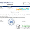editable template, Ireland Ulster Bank bank account reference letter template in Word and PDF format