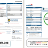 editable template, USA Capital One bank statement template in Word and PDF format (2 pages) version 3