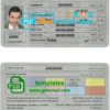 UAE (United Arab Emirates) driver license PSD template