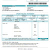editable template, # blue letter universal multipurpose utility bill template in Word format