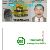editable template, Venezuela ID template in PSD format, fully editable, with all fonts
