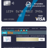 editable template, Azerbaijan Access Bank visa card debit card template in PSD format, fully editable