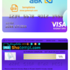 editable template, Egypt Al Ahli Bank of Kuwait visa signature card template in PSD format, fully editable