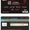 editable template, Bahrain Al Salam Bank visa card debit card template in PSD format, fully editable