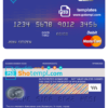 editable template, Azerbaijan Amrahbank bank mastercard debit card template in PSD format, fully editable