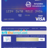 editable template, Azerbaijan Amrahbank bank visa card debit card template in PSD format, fully editable