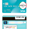 editable template, Argentinian BBVA bank visa debit card template in PSD format, fully editable, with all fonts