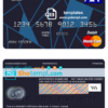 editable template, Belgium AXA bank mastercard debit card template in PSD format, fully editable