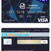 editable template, Belgium AXA bank visa card debit card template in PSD format, fully editable