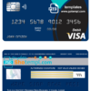 editable template, Bahamas Bank of the Bahamas bank visa card debit card template in PSD format, fully editable