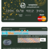 editable template, Bolivia Banco Central de Bolivia bank mastercard debit card template in PSD format, fully editable