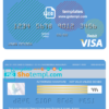 editable template, Bolivia Banco Union bank visa card debit card template in PSD format, fully editable