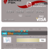 editable template, Austria BAWAG PSK bank visa card debit card template in PSD format, fully editable