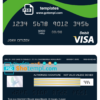 editable template, Belize Belizebank visa card debit card template in PSD format, fully editable