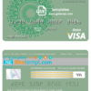 editable template, Benin Bank of Africa visa card debit card template in PSD format, fully editable