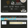 editable template, Bhutan National Bank visa card debit card template in PSD format, fully editable