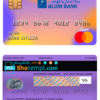 editable template, Egypt Blom Bank mastercard template in PSD format, fully editable