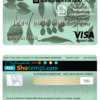 editable template, Ecuador Banco Bolivariano visa signature card template in PSD format, fully editable