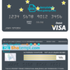 editable template, Bosnia and Herzegovina Bosna Bank International bank visa card debit card template in PSD format, fully editable