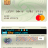 editable template, Brunei Baiduri Bank mastercard debit card template in PSD format, fully editable