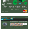 editable template, # budget green universal multipurpose bank mastercard debit credit card template in PSD format, fully editable