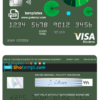 editable template, # budget green universal multipurpose bank visa electron credit card template in PSD format, fully editable