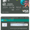 editable template, # bueno tropical universal multipurpose bank visa electron credit card template in PSD format,