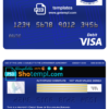 editable template, Burundi Credit Bank of Bujumbura bank visa card debit card template in PSD format, fully editable