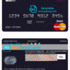 editable template, Barbados Butterfield bank mastercard debit card template in PSD format, fully editable