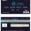 editable template, Barbados Butterfield bank visa card debit card template in PSD format, fully editable