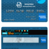 editable template, Canada American Express Air Miles credit card template in PSD format, fully editable