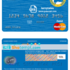 editable template, Barbados Caribbean Development Bank mastercard debit card template in PSD format, fully editable