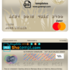 editable template, Central African Republic Bank of Central African States (BEAC) bank mastercard debit card template in PSD format, fully editable