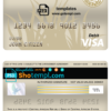editable template, Central African Republic Bank of Central African States (BEAC) bank visa card debit card template in PSD format, fully editable