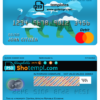 editable template, Central African Republic Ecobank mastercard debit card template in PSD format, fully editable