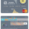 editable template, Bahamas The Central bank mastercard debit card template in PSD format, fully editable