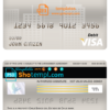 editable template, Chile Banco del Estado de Chile bank visa card debit card template in PSD format, fully editable