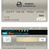 editable template, China Development bank visa card debit card template in PSD format, fully editable