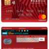 editable template, Hong Kong Bank of China mastercard template in PSD format, fully editable