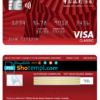 editable template, Hong Kong Bank of China visa classic card template in PSD format, fully editable