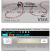 editable template, China Merchants bank visa card debit card template in PSD format, fully editable
