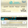 editable template, Colombia Banco de Bogotá bank visa card debit card template in PSD format, fully editable