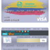 editable template, Colombia Bancolombia bank visa card debit card template in PSD format, fully editable