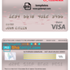 editable template, Colombia Scotiabank Colpatria bank visa card debit card template in PSD format, fully editable