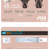 editable template, # colored elephant universal multipurpose bank visa electron credit card template in PSD format, fully editable