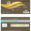 editable template, Belize Commerzbank visa card debit card template in PSD format, fully editable